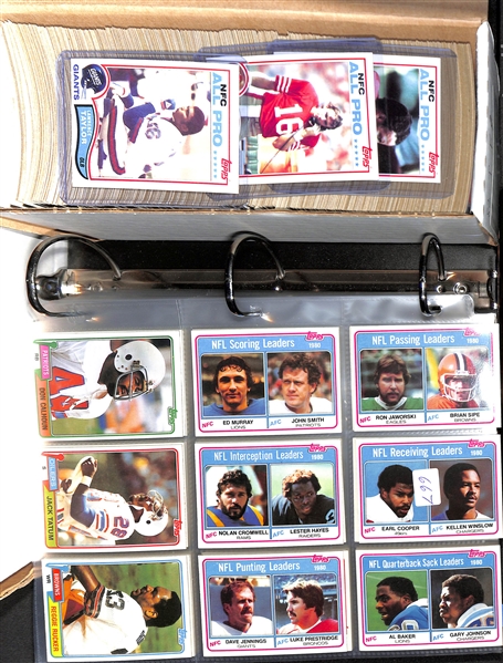 (2) Near Complete 1981 Topps Football Sets w. Joe Montana & (1) 1982 Complete Topps Football Set w. Lawrence Taylor