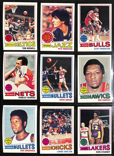 Lot of (2) Complete 1977-78 Topps Basketball Sets w. Robert Parish Rookie Card