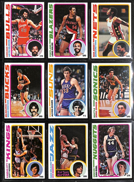 Lot of (2) 1978-79 Topps Basketball Sets - 1 Complete & 1 Near Complete - w. Bill Walton