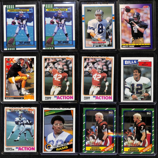 Lot of (35) 1980s and 90s NFL Rookies w. (2) Phil Simms RC, (2) Steve Young RC, and Others