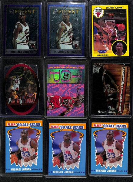 Lot of (17) Michael Jordan Cards and Inserts w. (2) 1995-96 Topps Finest 