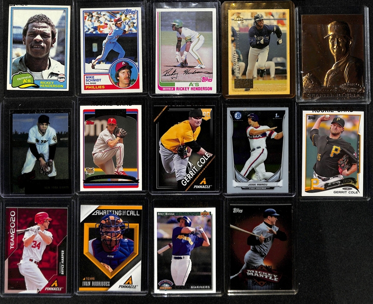 Huge Lot of (300+) Mostly Baseball Cards from 1970s to Present w. Trout, Griffey Jr., Ripken Jr., Schmidt and Many More 