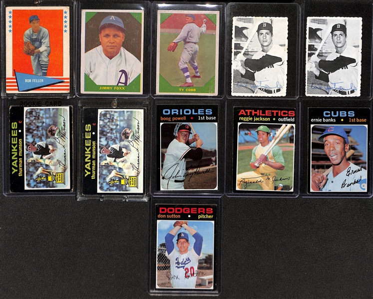 Lot of (41) 1960s and 70s Topps Baseball Cards w. 1963 Topps Pride of the NL Mays/Musial