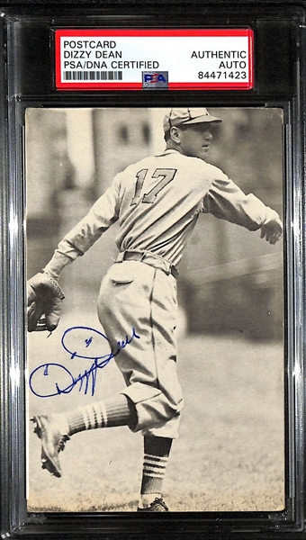 Dizzy Dean Signed 1973 TMCA 3.5x 5.5 Card (PSA/DNA Authenticated/Slabbed)