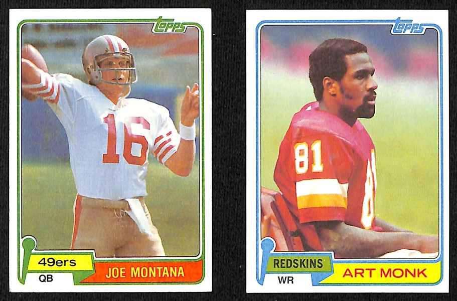 1981 Topps Football Complete Set w. Joe Montana & Art Monk Rookies (528 Cards)!