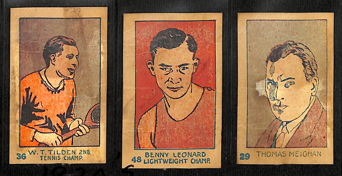 Lot of (1) 1909 T206 Frank Delehanty, Louisville & (12) 1920s Strip Cards w. Lon Chaney