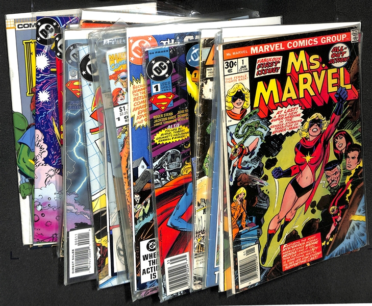 Lot of (25) Mostly 1st Edition Comics w. Ms Marvel, Bloodstone, IT!, Spiderman Legend of the Arachknight, and Others