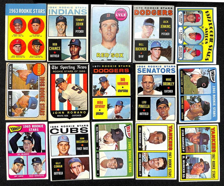Lot of (70) Topps Baseball Rookie & Multi Player Cards from 1960-1969 w. 1963 Willie Stargell Rookie Card