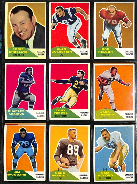 Lot of (500+) Raiders Football Cards from 1960-1990