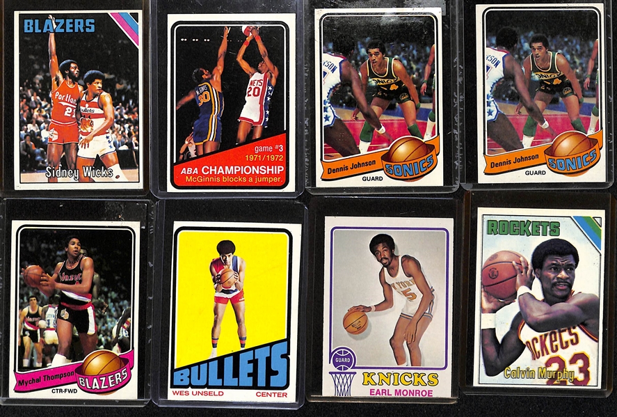 Lot of (27) Mostly 1970s and Early 80s Topps Basketball Cards w. George Gervin 