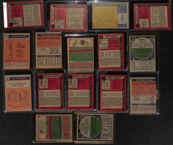 Lot of (27) Mostly 1970s and Early 80s Topps Basketball Cards w. George Gervin 