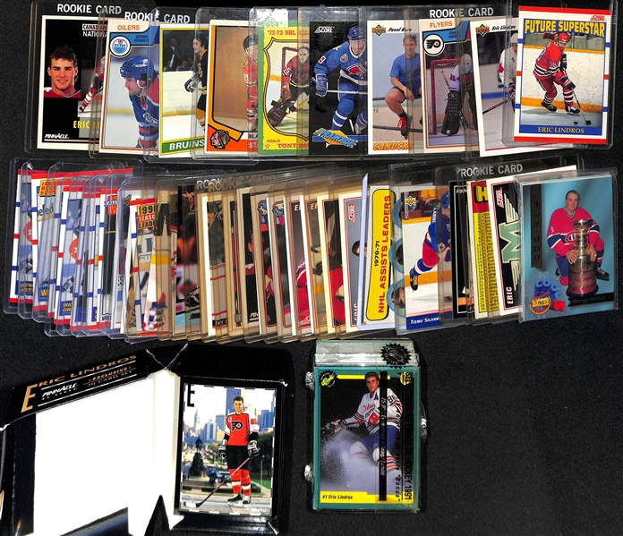 Lot of (40+) Hockey Cards w. Wayne Gretzky, Eric Lindros, Pavel Bure, and Others