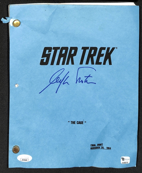 William Shatner Signed Star Trek Movie Script (Some Water Damage But Cover Presents Nicely) - JSA COA