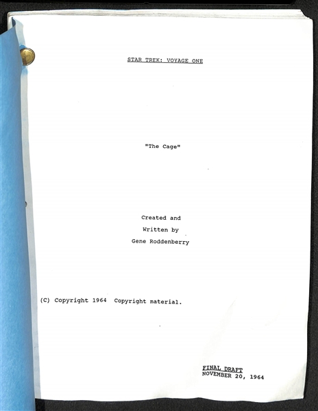 William Shatner Signed Star Trek Movie Script (Some Water Damage But Cover Presents Nicely) - JSA COA