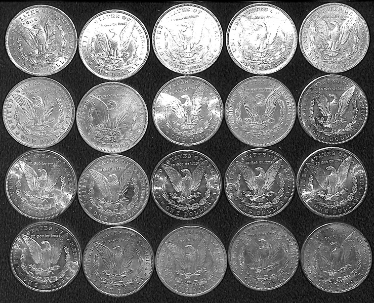 Lot of (20) Assorted Circulated Morgan Silver Dollars from 1879-1900