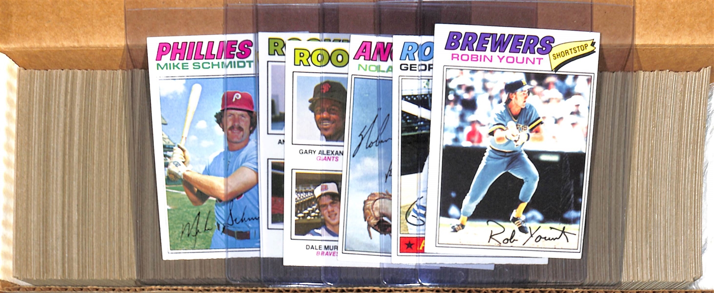 High-Quality 1977 Topps Baseball Complete Set (660 Cards -Mostly Pack-Fresh) w. Dawson & Murphy Rookies - Mostly EX-NM Condition