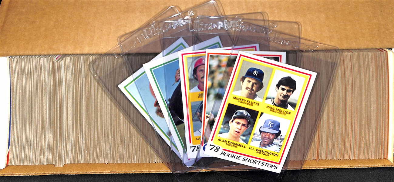 High-Quality 1978 Topps Baseball Complete Set (726 Cards -Mostly Pack-Fresh) w. Molitor & Murray Rookies - Mostly EX-NM Condition