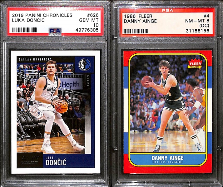 (7) Graded Sports Cards & (9) Star Wars Gold Cards - Inc. (3) PSA 10 Cards (2001 Tiger Wood Rookie, 1992 Topps Alonzo Mourning Rookie. Luka Doncic 2nd Year Chronicles Card)