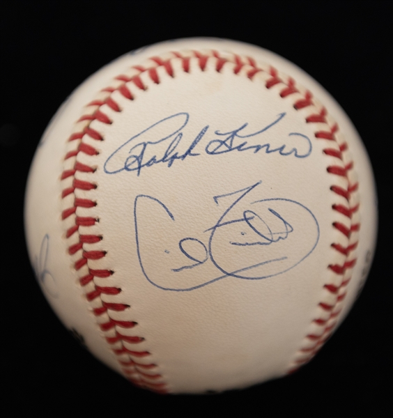 50+ Home Run Hitter Signed ONL Baseball - Mickey Mantle, Willie Mays, Kiner, Fielder, Mize, Foster (JSA LOA))