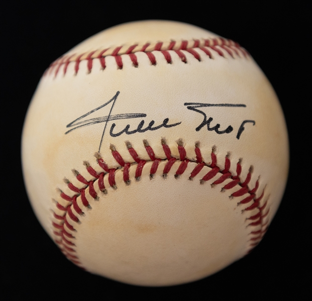 Willie Mays and Carl Yastrzemski Signed Baseballs (JSA Auction Letter)