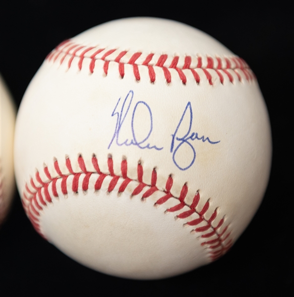 Nolan Ryan & Roger Clemens Single Signed Basesballs