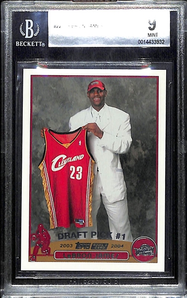 2003-04 Topps LeBron James Rookie Card #221 Graded BGS 9 Mint