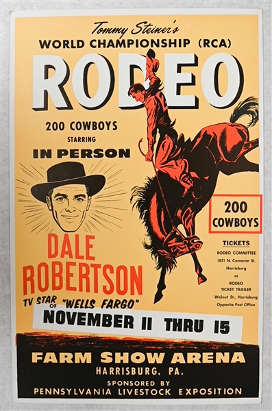 (7) Concert, Fair, Carnival, Rodeo, & Sport Related Posters (~14x22) - Includes The Doors, Elvis, & Harlem Wizards (Most Likely Printed 1970s-1990s)