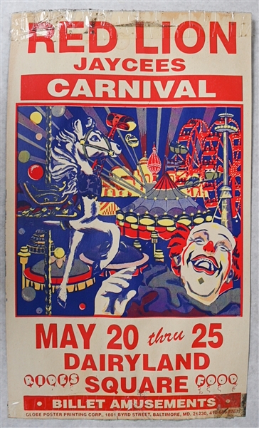 (7) Concert, Fair, Carnival, Rodeo, & Sport Related Posters (~14x22) - Includes The Doors, Elvis, & Harlem Wizards (Most Likely Printed 1970s-1990s)