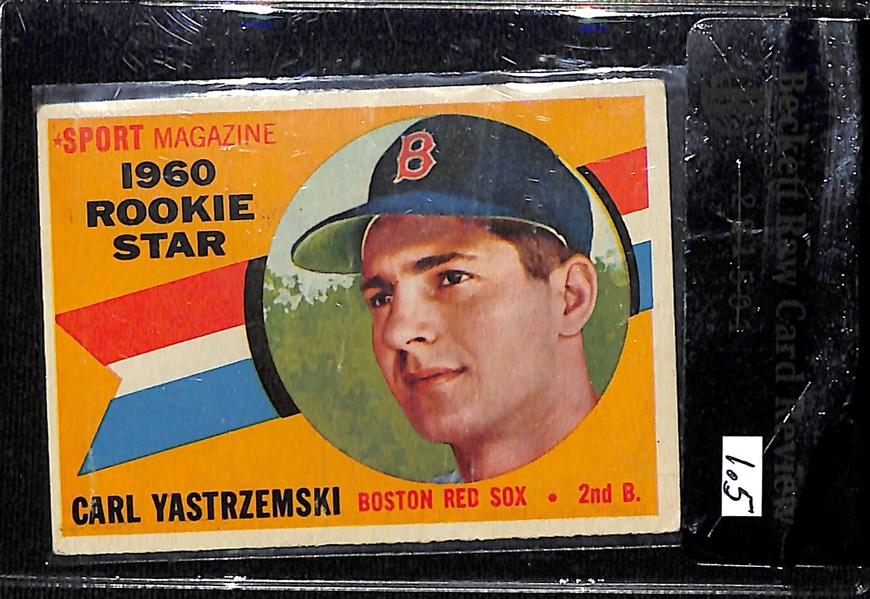 Rookie Lot - 1960 Carl Yastrzemski (BVG Raw Review 1.5) & 1968 Nolan Ryan (Authentic)