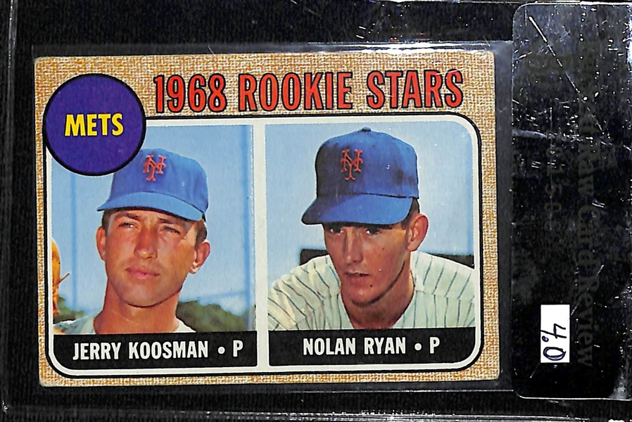 1968 Nolan Ryan Rookie Card #177 Graded Beckett Raw Review BVG 4 