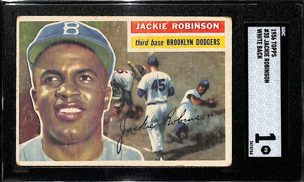 1956 Topps Jackie Robinson #30 Graded SGC 1 (Pen Markings on Back)