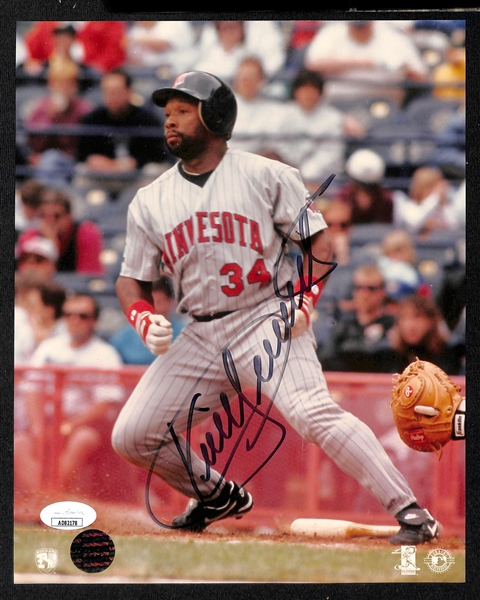 Kirby Puckett Signed 8x10 Twins Photo (JSA COA)