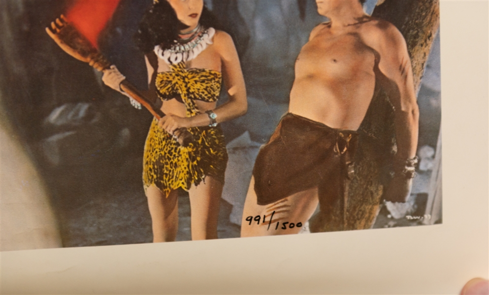 Johnny Wiessmuller Signed Tarzan Movie Poster (LE 991/1500 from 1977) - Also Signed by Maureen O'Sullivan (Jane) & Johnny Sheffield (Boy - JSA Auction Letter)