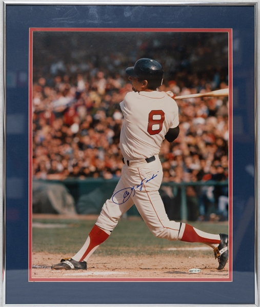 Lot of (2) Red Sox Signed/Framed 16x20 Photos - Carl Yastrzemski & Jason Varitek (JSA Auction Letter)