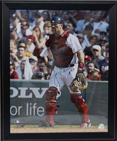 Lot of (2) Red Sox Signed/Framed 16x20 Photos - Carl Yastrzemski & Jason Varitek (JSA Auction Letter)