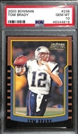 2000 Bowman Tom Brady Rookie Card #236 Graded PSA 10 GEM Mint