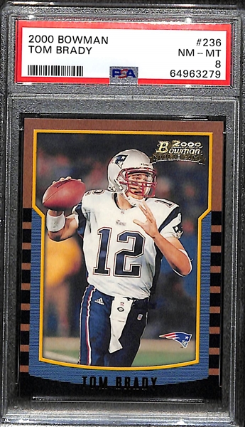 2000 Bowman Tom Brady Rookie Card #236 Graded PSA 8 NM-MT