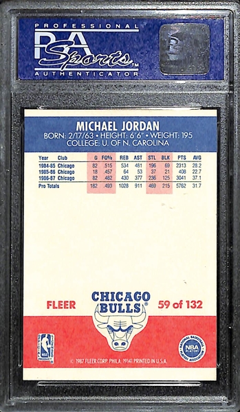 1987-88 Fleer Michael Jordan (2nd Year Fleer Card) #59 Graded PSA 8 (NM-MT) 