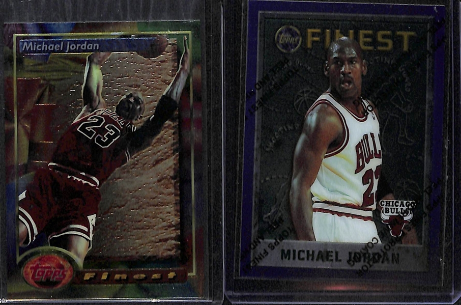 Michael Jordan, Kobe Bryant, Tiger Woods Lot w. 1993 Finest Jordan & 1997 Grand Slam Tiger Woods (Pro 10).