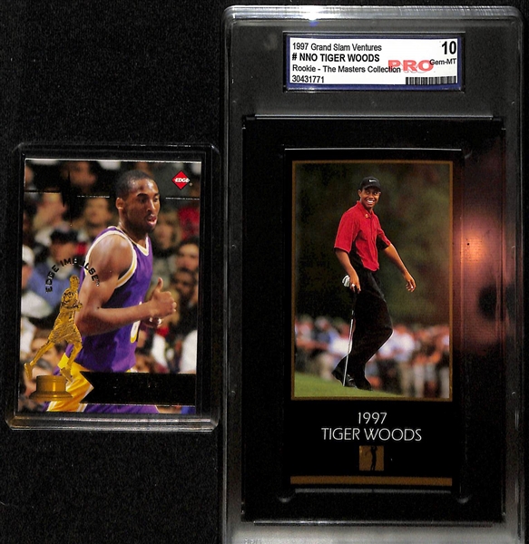 Michael Jordan, Kobe Bryant, Tiger Woods Lot w. 1993 Finest Jordan & 1997 Grand Slam Tiger Woods (Pro 10).