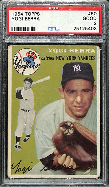 1954 Topps Yogi Berra #50 Graded PSA 2 GD