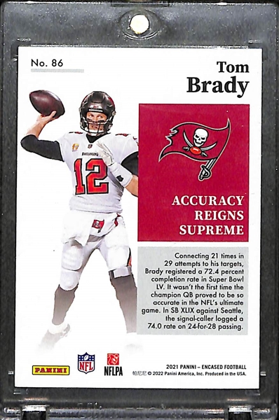 2021 Panini Encased Tom Brady Insert - Sapphire Version #ed 15/25