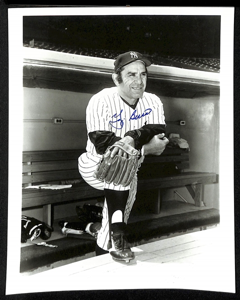 Lot of (13) Baseball Star Player Signed Photos/Prints/Cuts w. Pete Rose, Whitey Ford, Yogi Berra, More - JSA Auction Letter