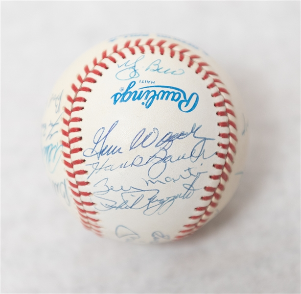 1953 Yankees Reunion Rawlings OAL Baseball (WS Champs) w. 16 Signatures inc. Mantle, Berra, Rizzuto, Ford, Mize, Martin, + (JSA Auction Letter)