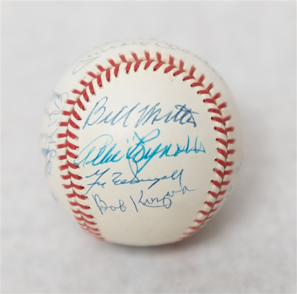 1953 Yankees Reunion Rawlings OAL Baseball (WS Champs) w. 16 Signatures inc. Mantle, Berra, Rizzuto, Ford, Mize, Martin, + (JSA Auction Letter)