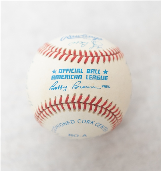 1953 Yankees Reunion Rawlings OAL Baseball (WS Champs) w. 16 Signatures inc. Mantle, Berra, Rizzuto, Ford, Mize, Martin, + (JSA Auction Letter)