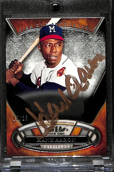 2015 Topps Tier One Hank Aaron Autographed Card # 15/25