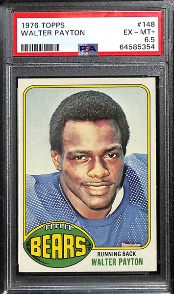 1976 Topps Walter Payton Rookie Card #148 Graded PSA 6.5 EX-MT+