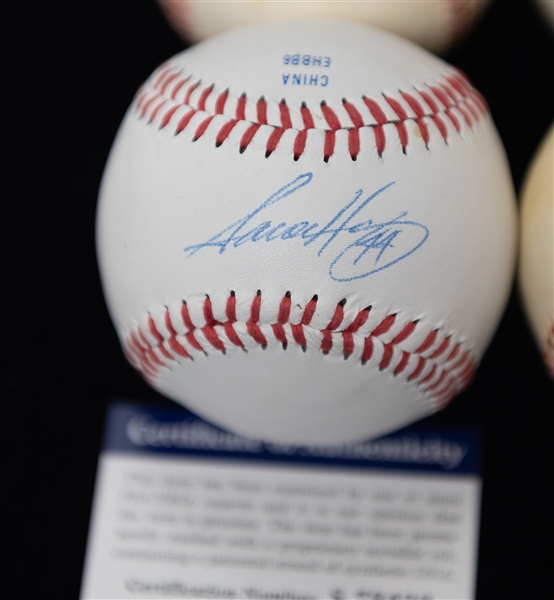 Lot of (8) Autographed Baseballs w. Nolan Ryan, Mark McGwire, and Others - JSA Auction Letter