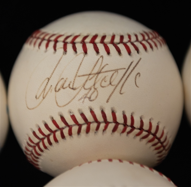 Lot of (9) Autographed Baseballs w. Mark Grace, Fred McGriff, Dave Stewart, Harold Baines, and Others (JSA Auction Letter)